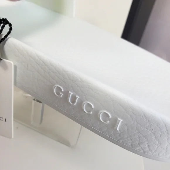 NWT$400 GUCCI Signature Pursuit 72 Stripe Slip-on Slide Sandals Sz 10G (10.5) - Picture 14 of 16